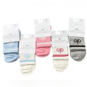 NWT ALO Outlet Yoga Unisex Crew Socks - 5 Pair